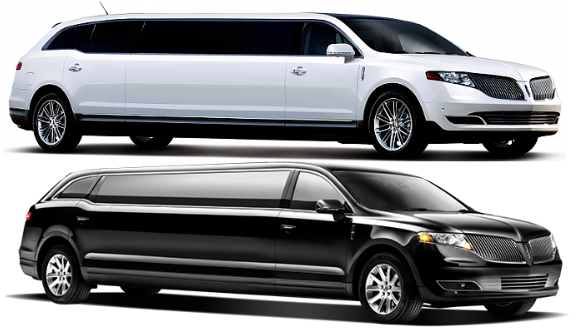 Lincoln MKT stretch limo white & black 8-10 pass